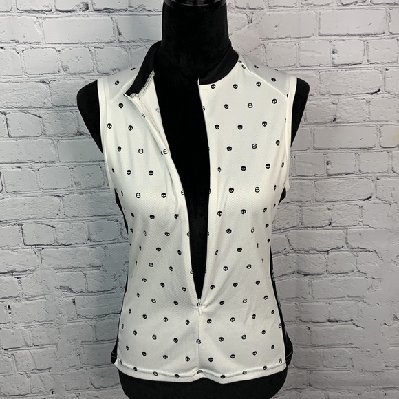 Twin Six sleeveless Club Raglan six/skull print cycling Jersey. Size Medium - Picture 7 of 12